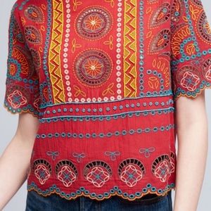 Anthropologie Tiny Brand Beaded Blouse